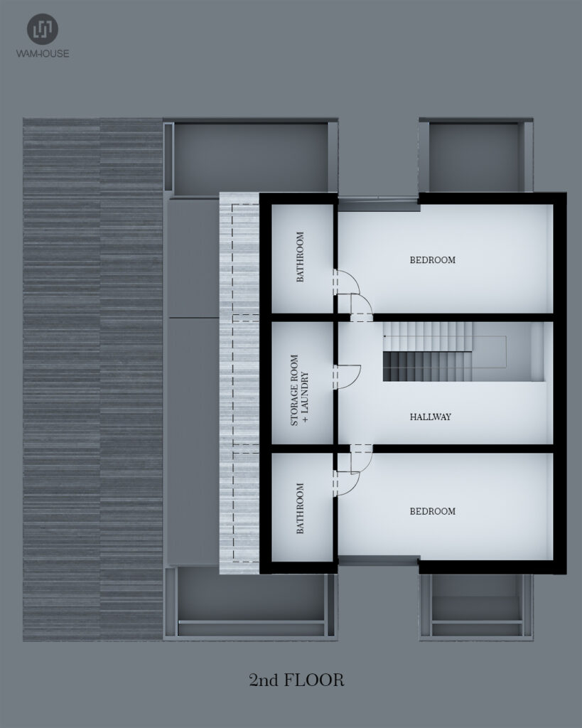 9- FLYHOUSE – dom inspirowany znanym logo (rzut 2 piętra)