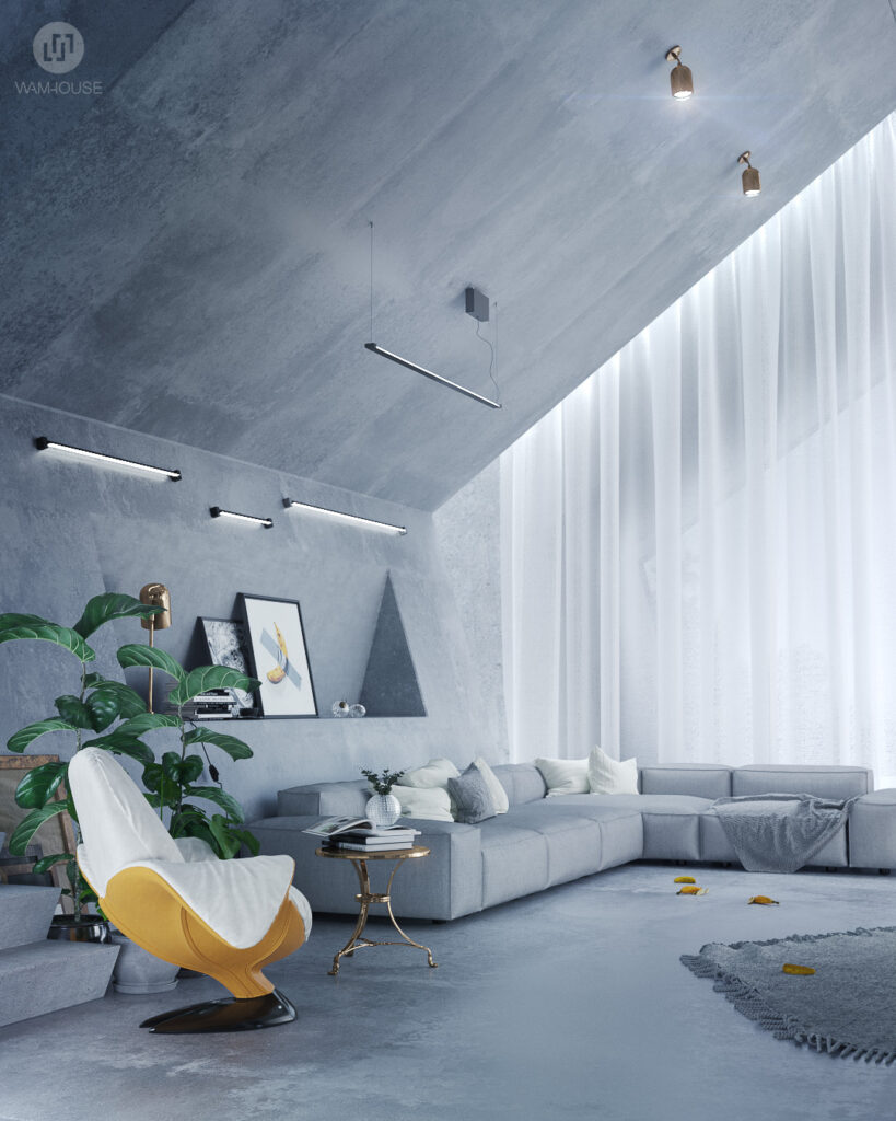 1- PENTAHOUSE – interior design (livingroom)