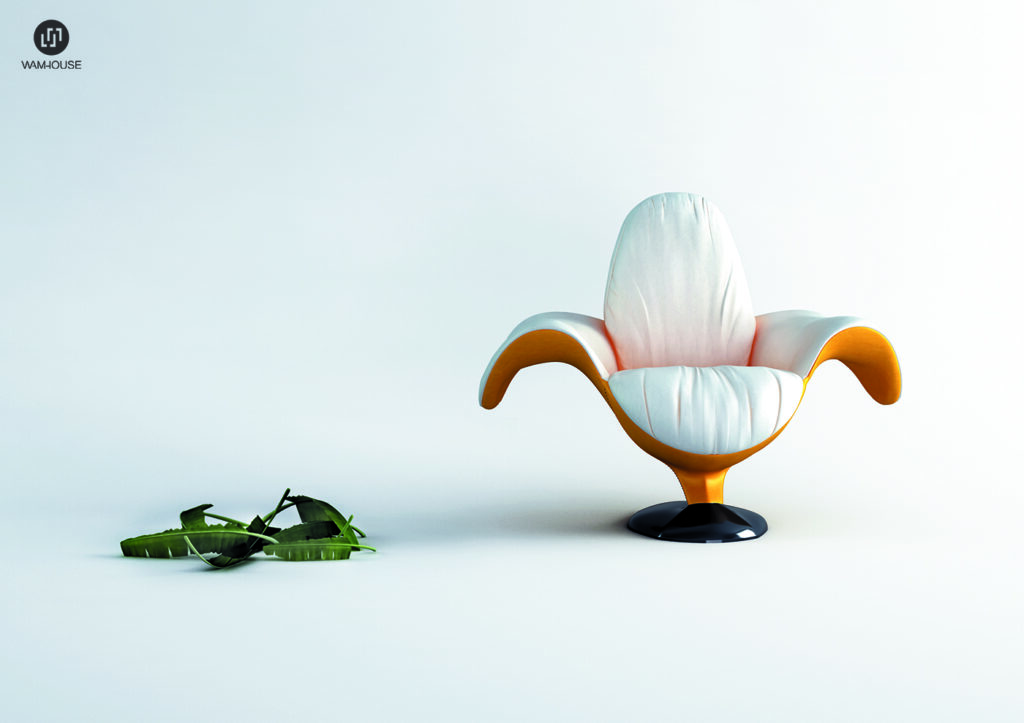 1- ZJEDZONY – banana-shaped armchair