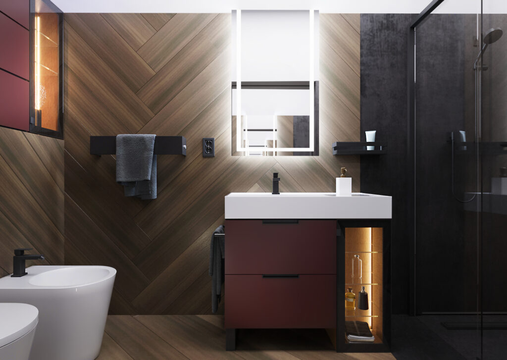 WAMHOUSE - tiny bathroom design with borodo elements
