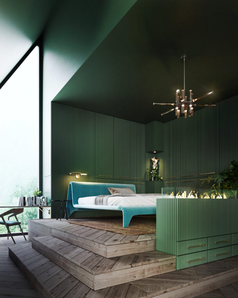 WAMHOUSE - green bedroom design