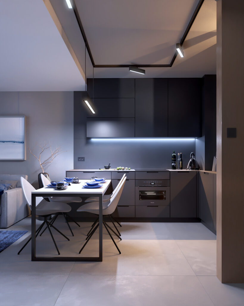 WAMHOUSE - black kitchen design